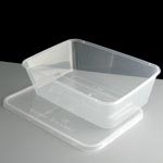 C650 Clear Rectangular Plastic Container and Lid